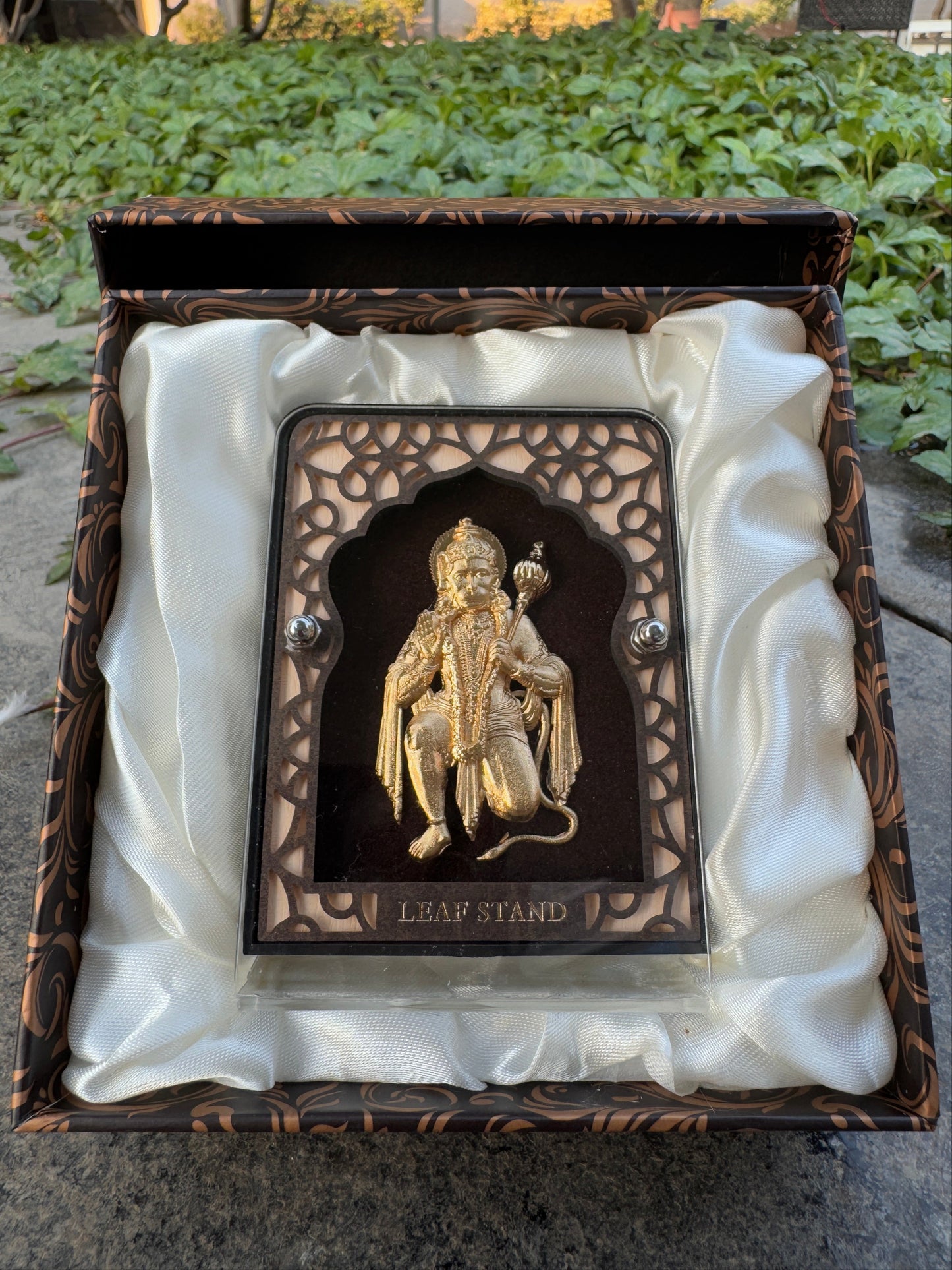 Gold Foil Lord Hanuman Photo frame