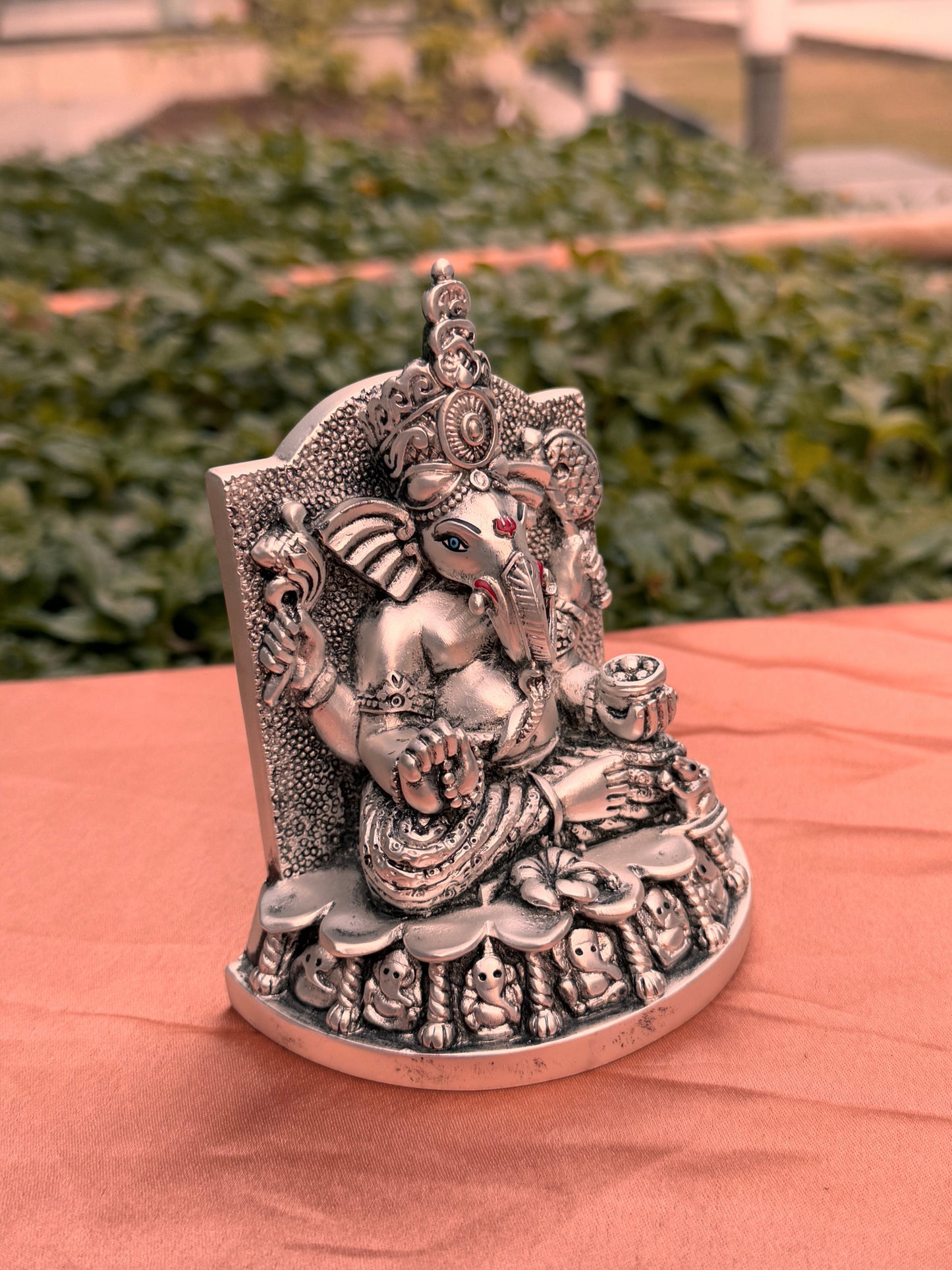 Antique Silver Plated Lord Ganesha