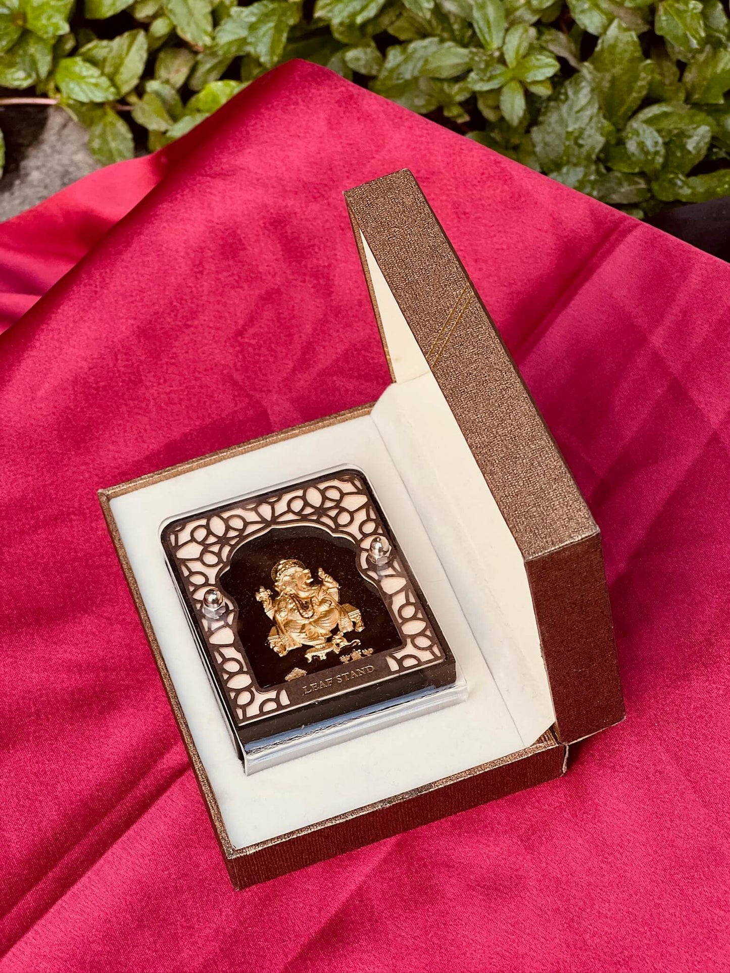 Gold Foil Lord Ganesha - Small Photo frame