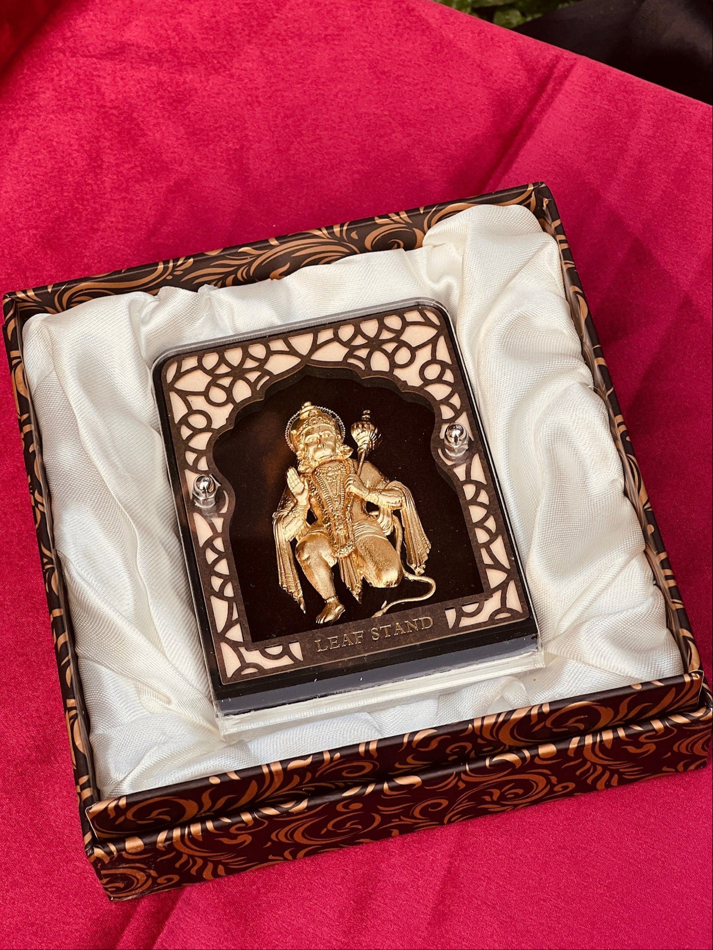 Gold Foil Lord Hanuman Photo frame
