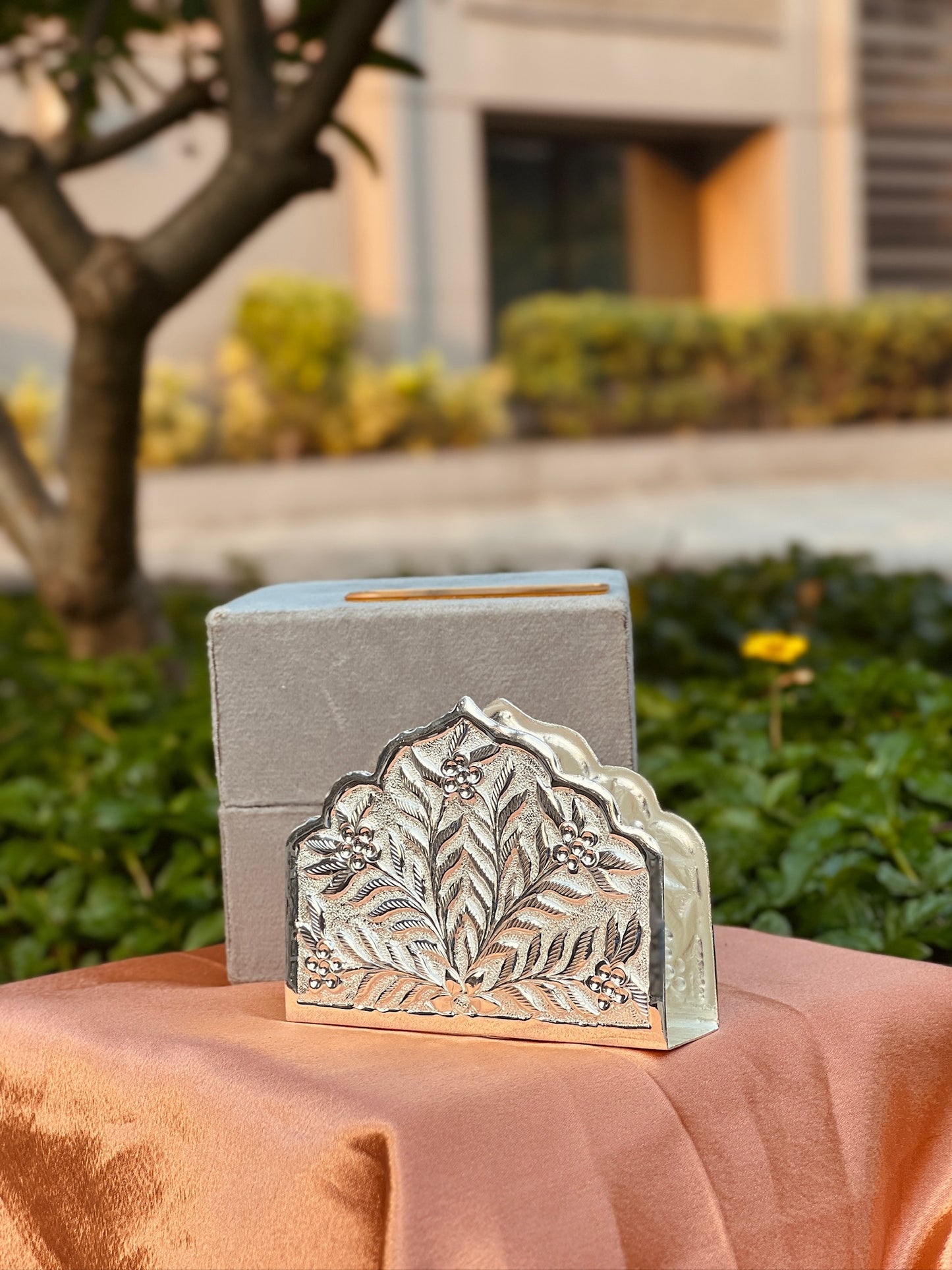Handcraft Silver Plated Tissue Paper Holder
