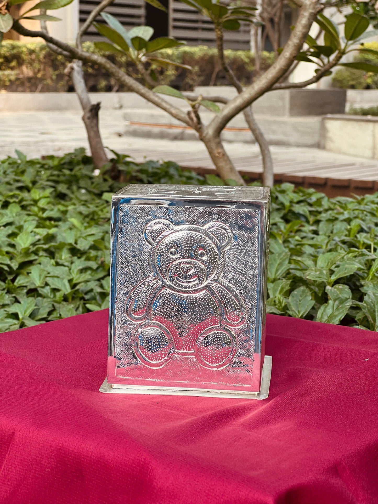 Silver Plated Coin/Piggy Box