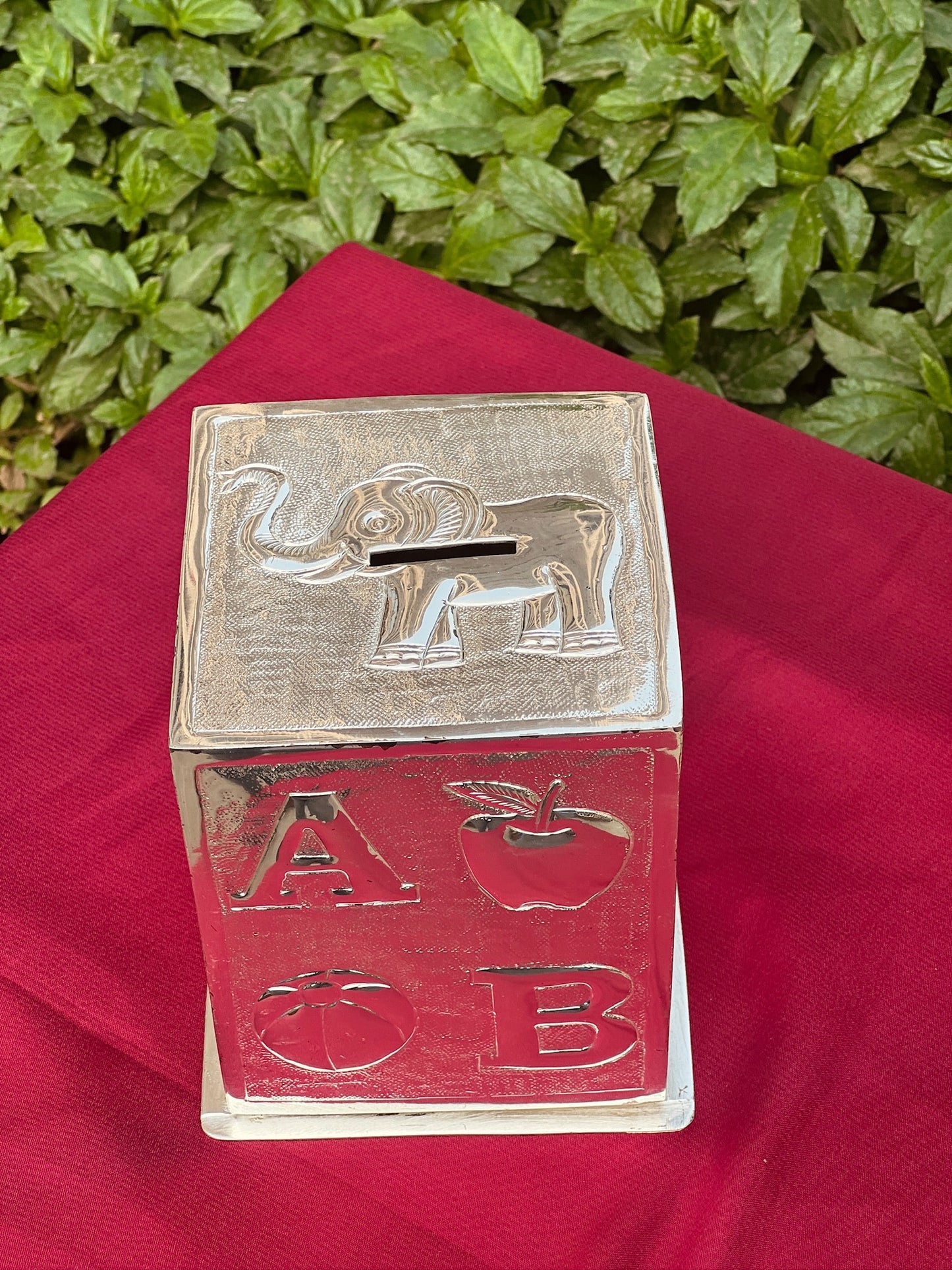 Silver Plated Coin/Piggy Box