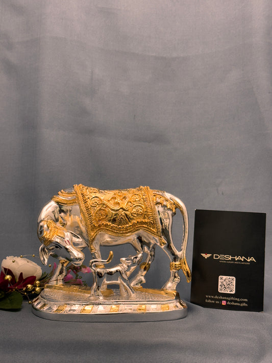 Gold & Silver Plated Antique Kamdhenu