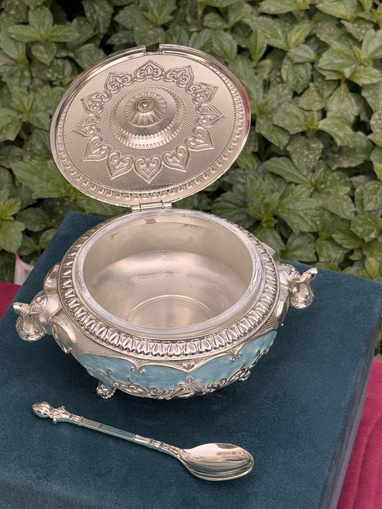 DESHANA Elegant Style Luxurious Dry Fruit cum Mukhwas Box – Blue – A Stylish Storage Solution for Delights