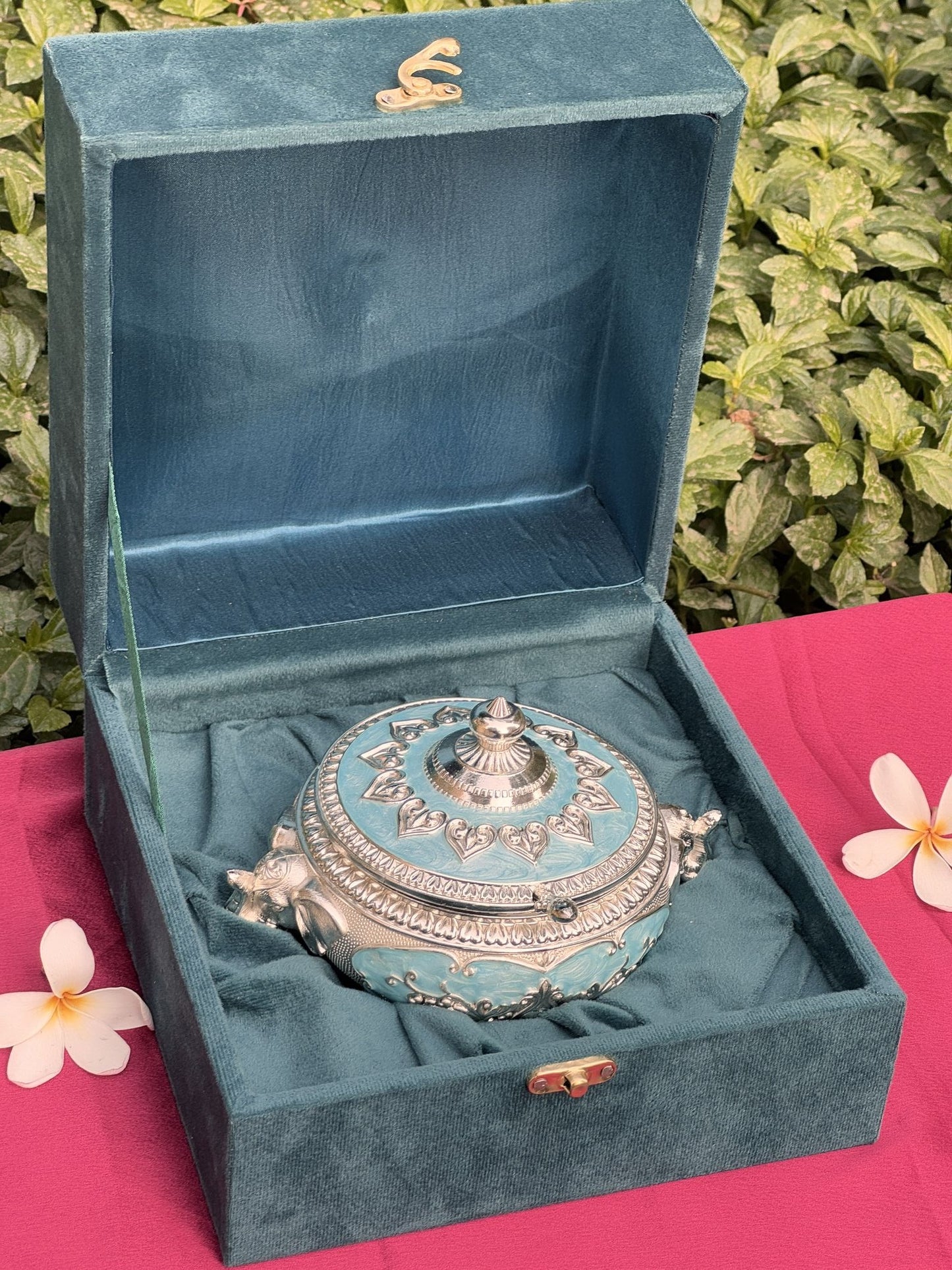 DESHANA Elegant Style Luxurious Dry Fruit cum Mukhwas Box – Blue – A Stylish Storage Solution for Delights
