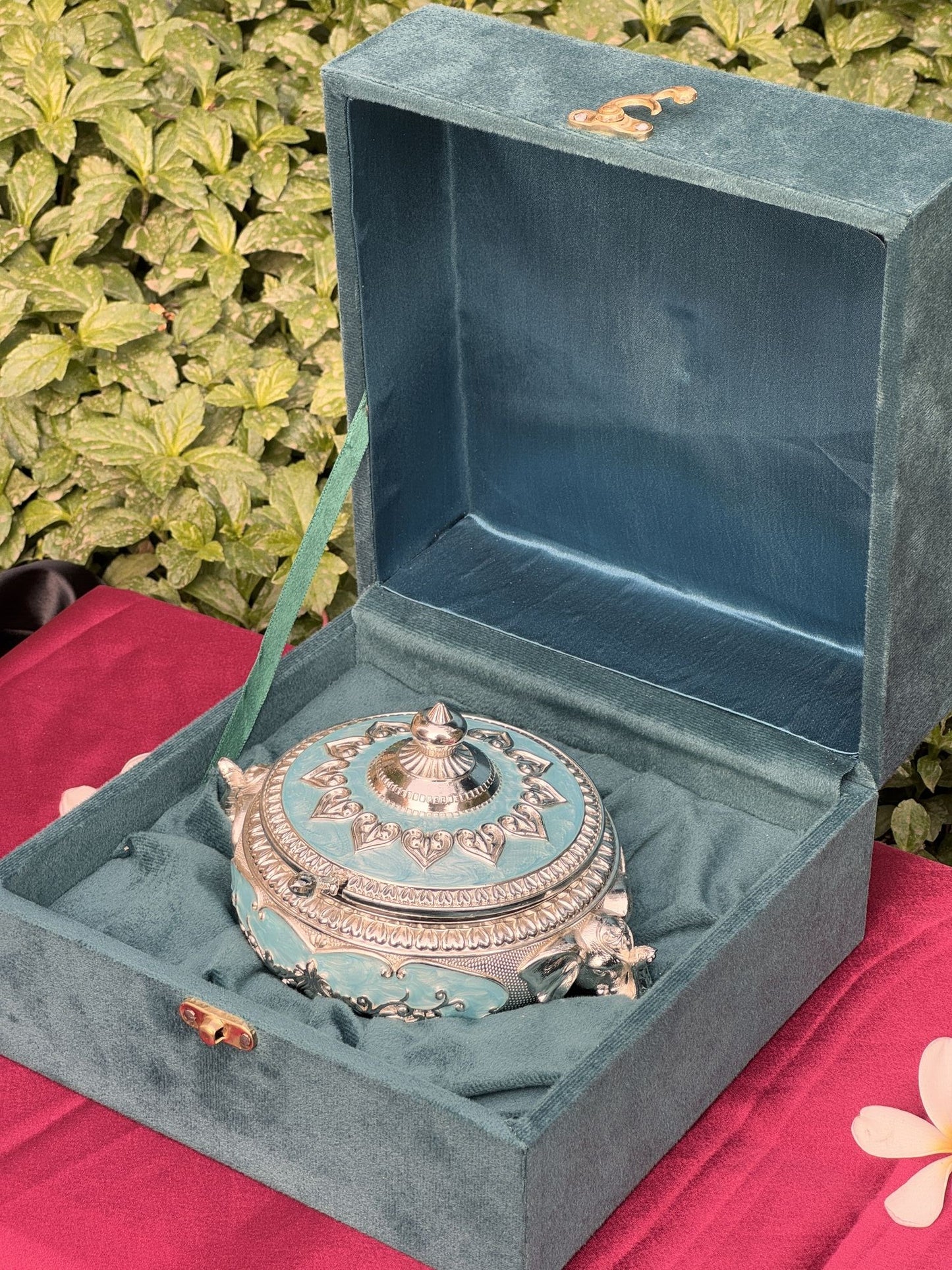 DESHANA Elegant Style Luxurious Dry Fruit cum Mukhwas Box – Blue – A Stylish Storage Solution for Delights