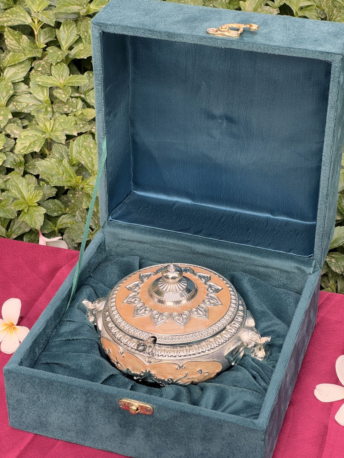 DESHANA Elegant Style Luxurious Dry Fruit cum Mukhwas Box – Orange – A Stylish Storage Solution for Delights