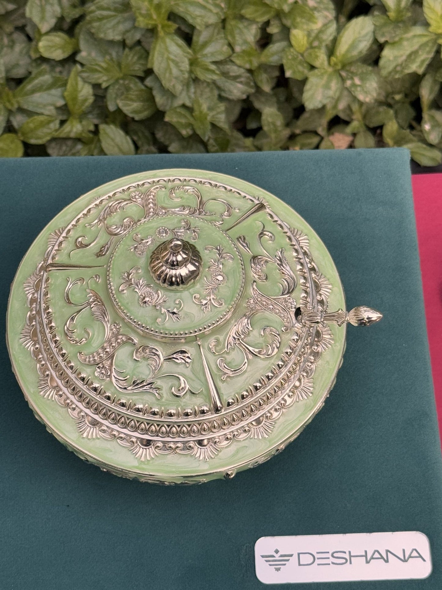 DESHANA Elegant Style Luxurious Dry Fruit cum Mukhwas Box – Green – A Stylish Storage Solution for Delights