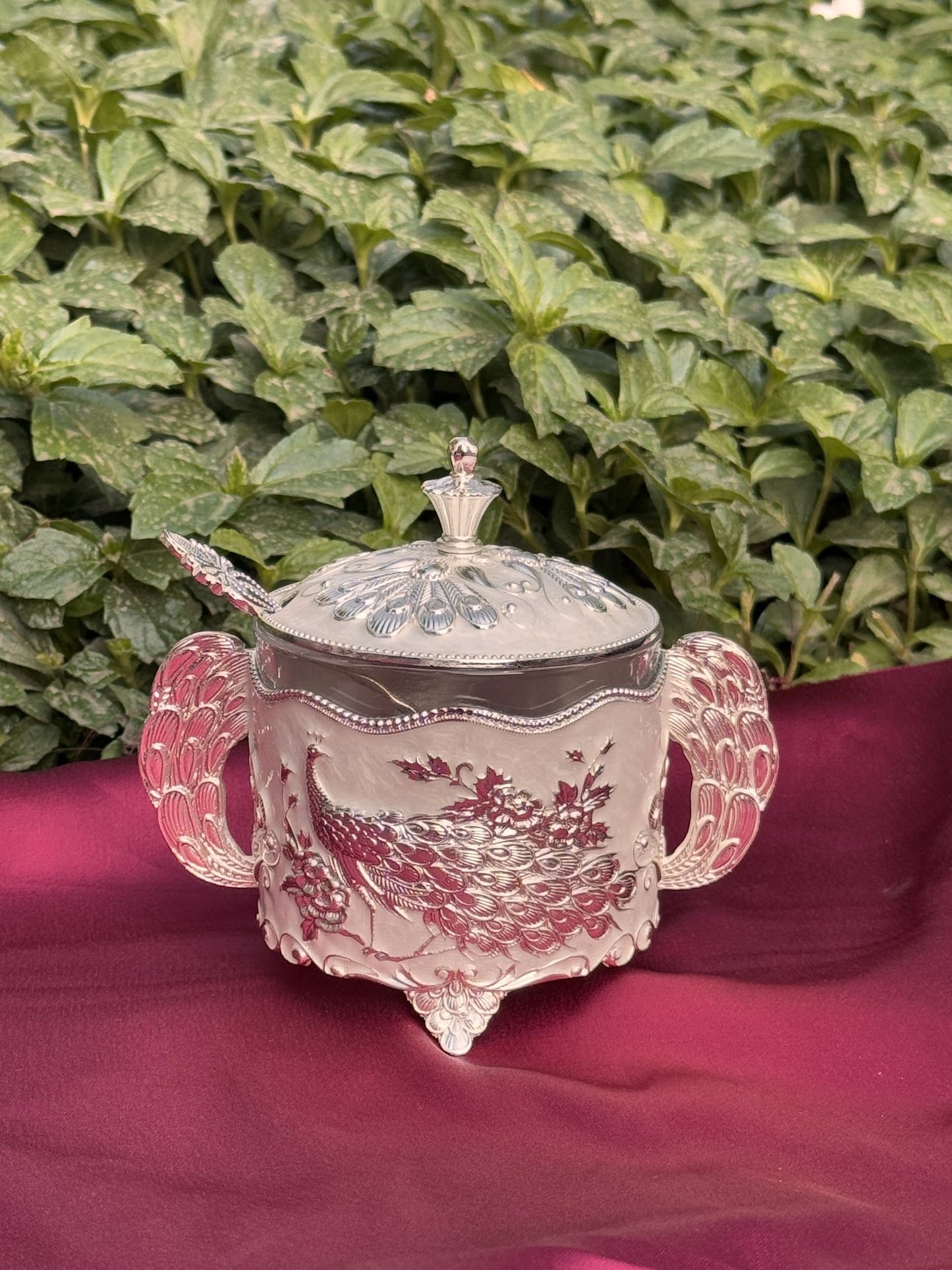 DESHANA Peacock Style Luxurious Dry Fruit cum Mukhwas Box – Green – A Stylish Storage Solution for Delights