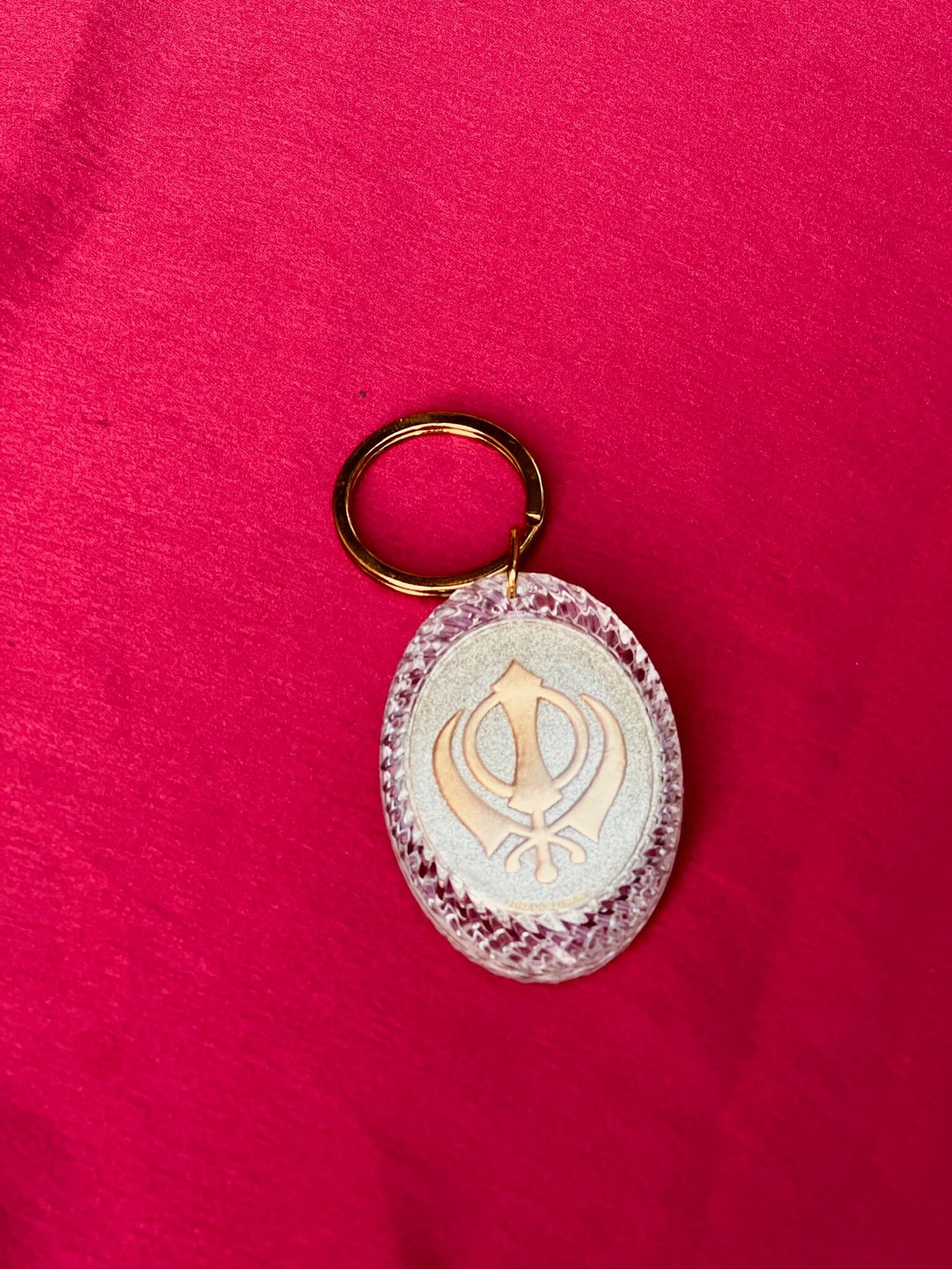 Antique Gold Leaf key Chain