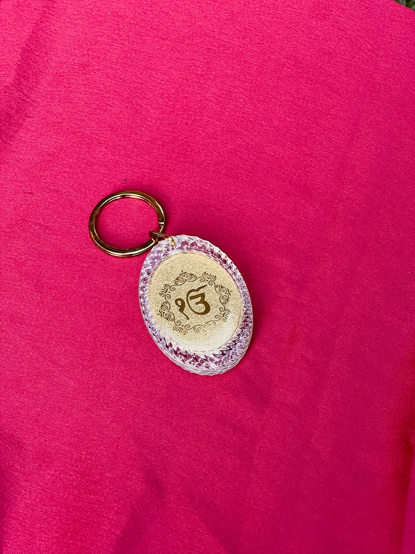 Antique Gold Leaf key Chain