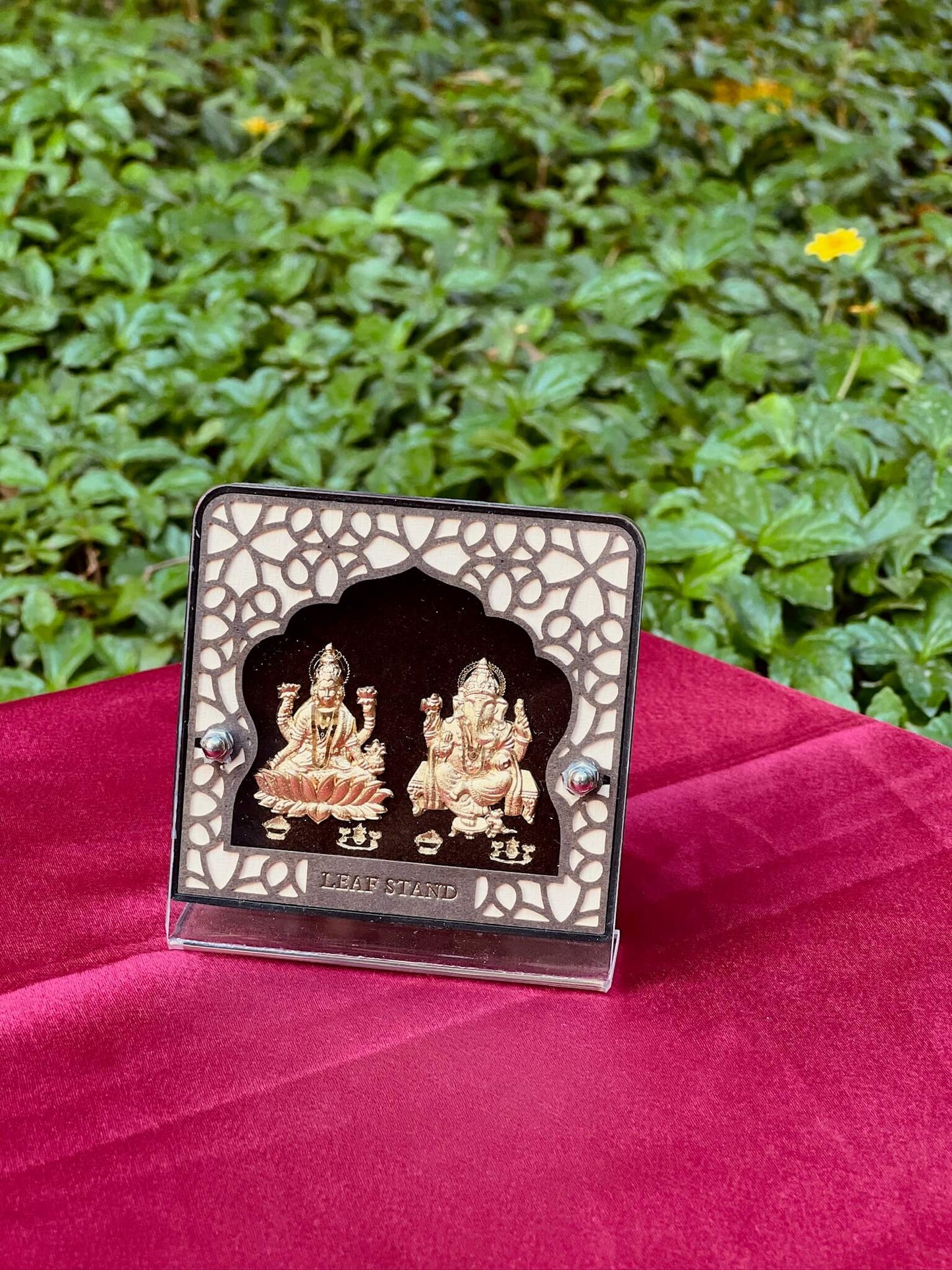 Gold Foil Lord Ganesha - Maa Laxmi Photo frame