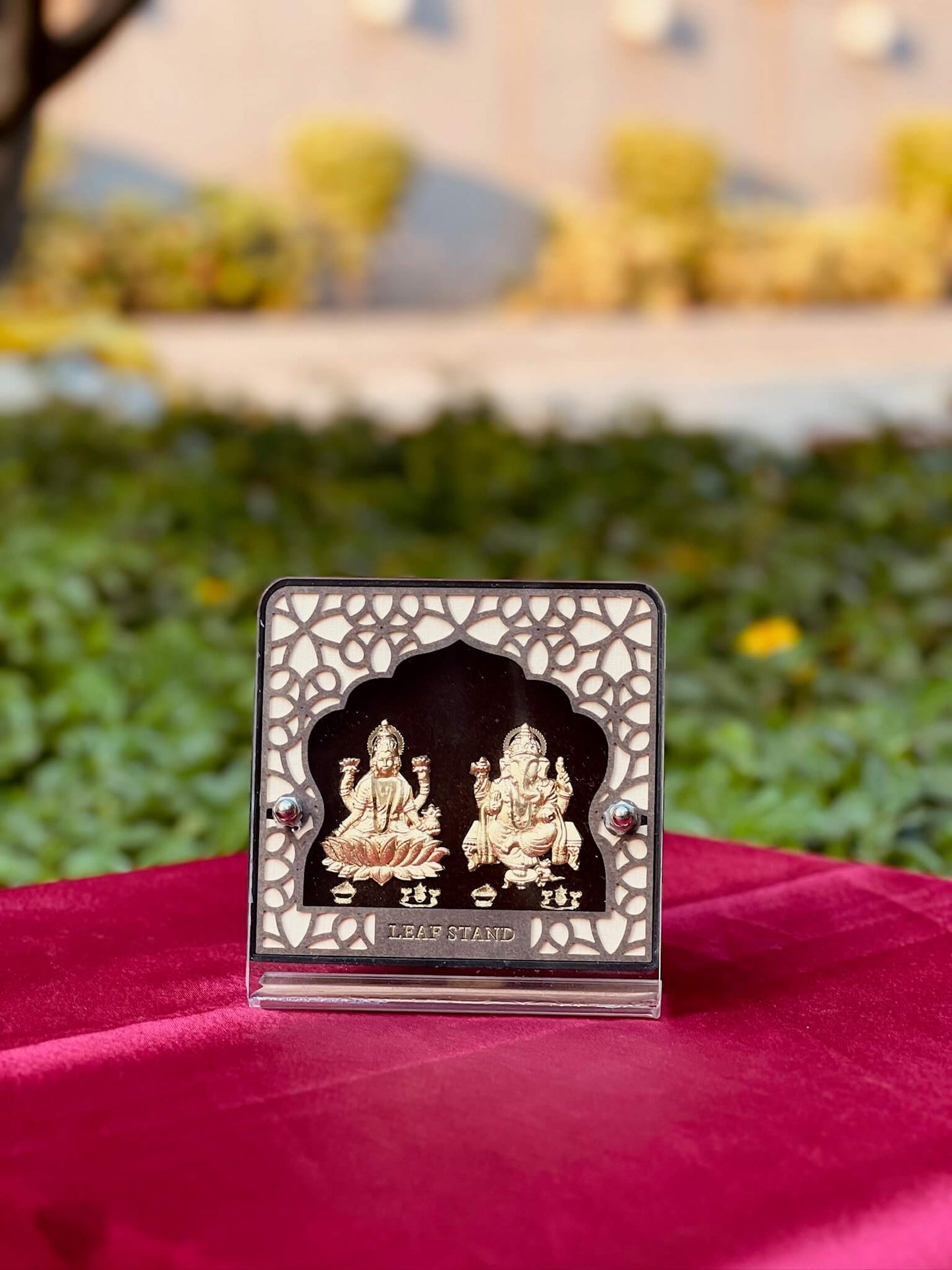 Gold Foil Lord Ganesha - Maa Laxmi Photo frame