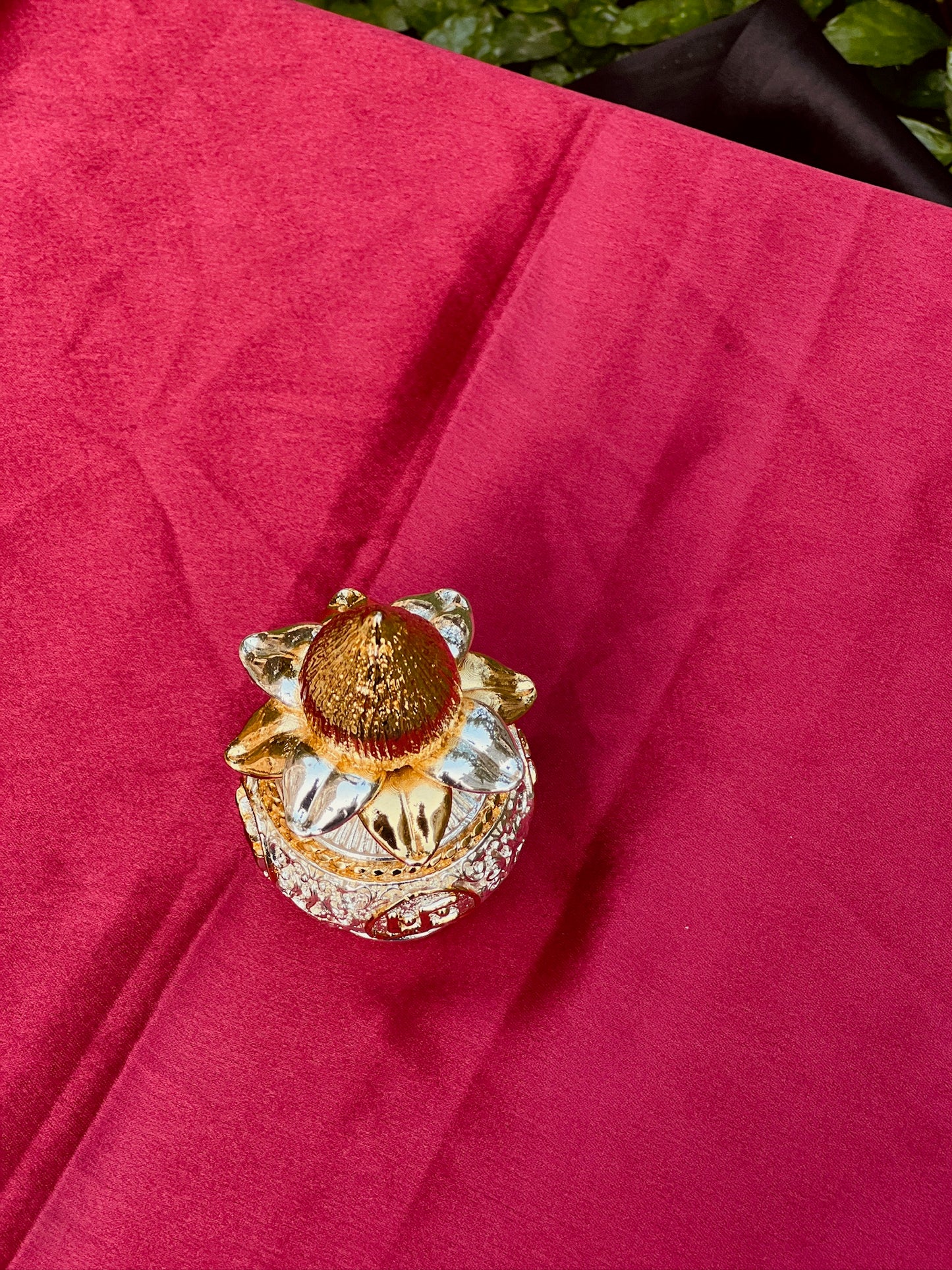 Silver& Gold  plated Small Size Kalash -Natural