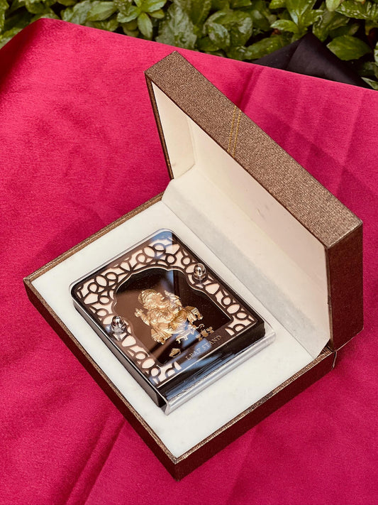 Gold Foil Lord Ganesha - Small  Photo frame