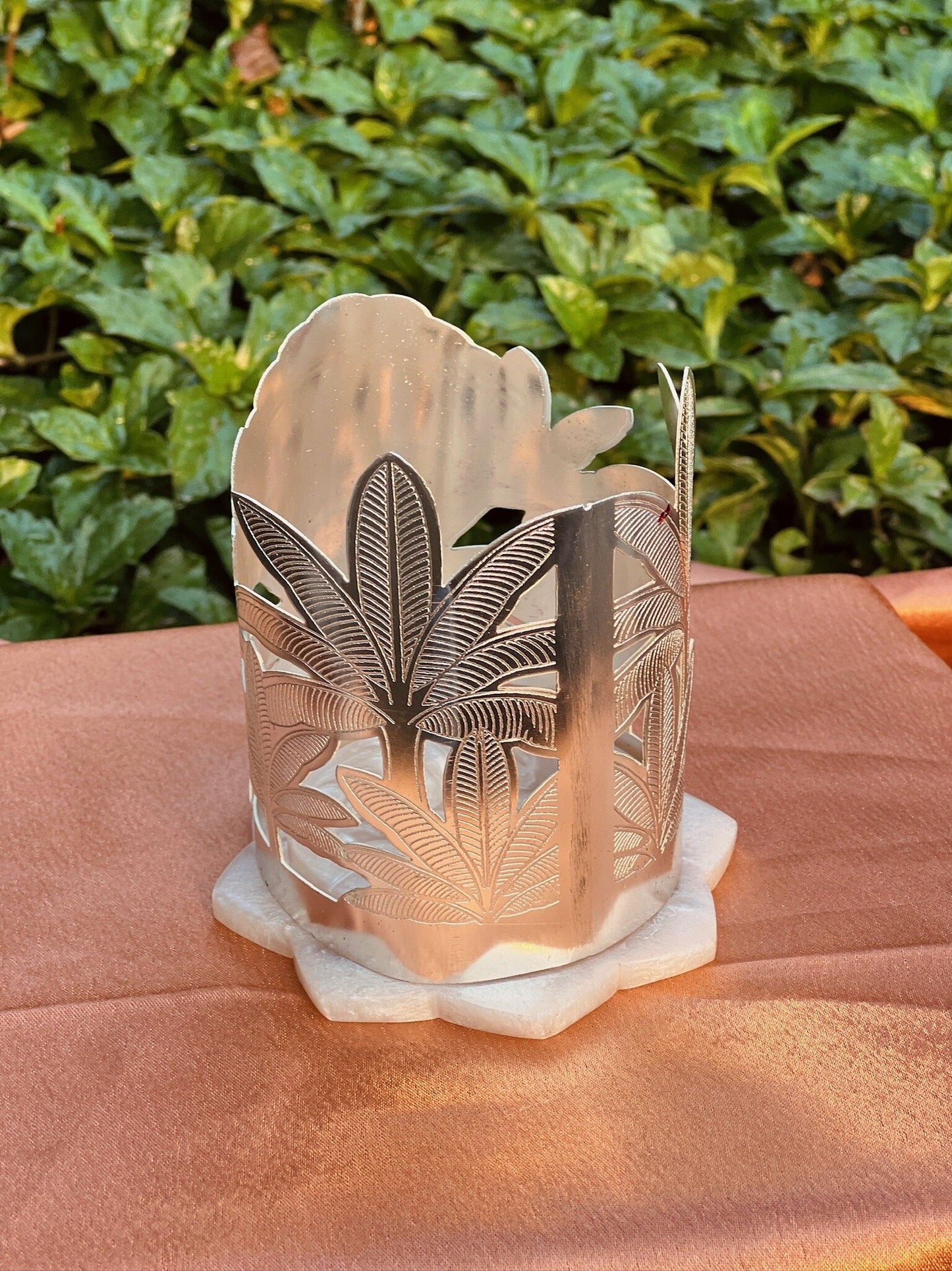 Silver Plated Round Candle Stand with Base