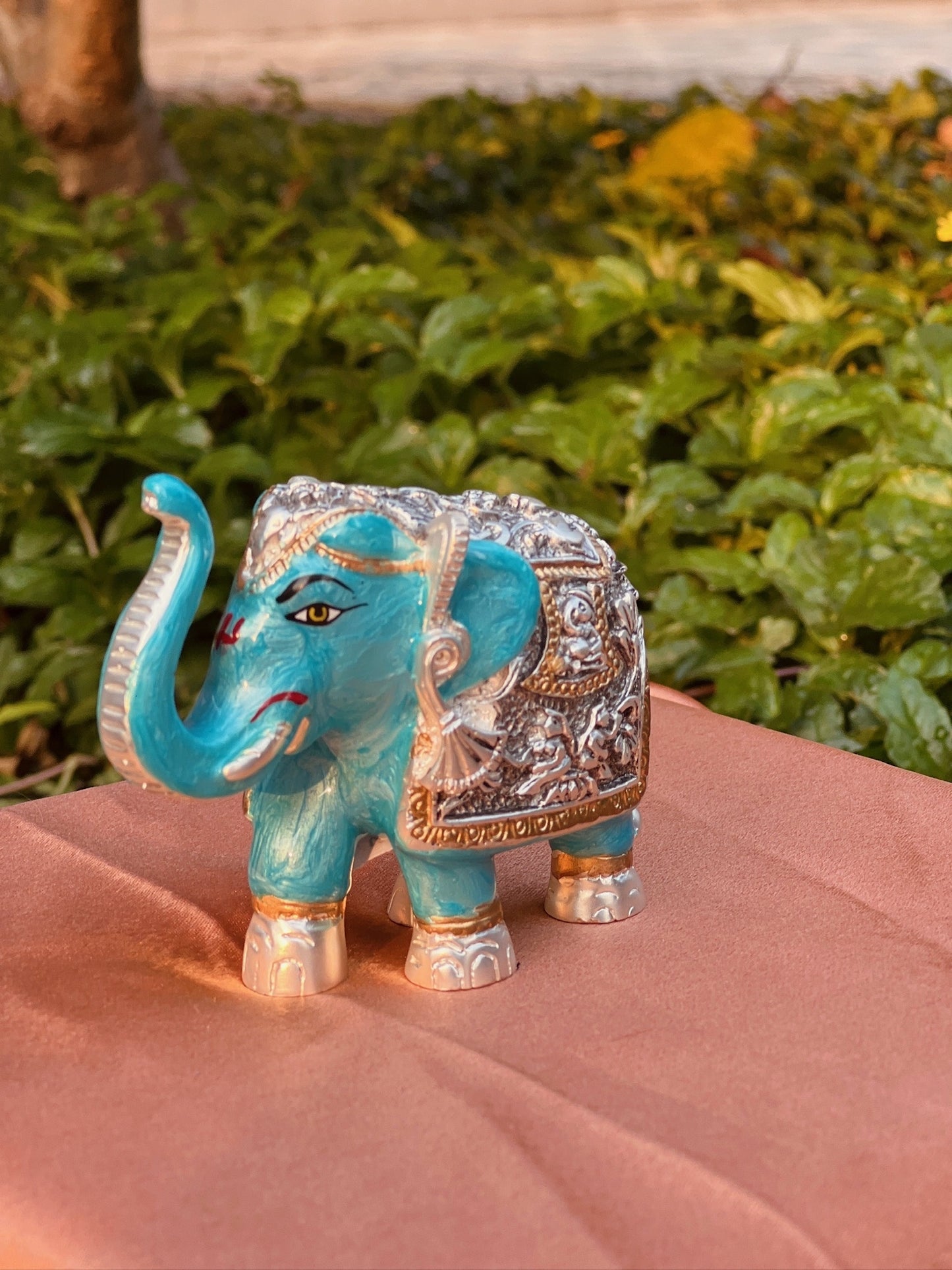 DESHANA Antique Meena Work Pair of Elephants – A Symbol of Strength, Wisdom, and Good Fortune-Medium Size