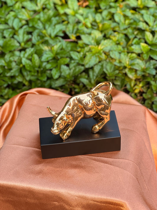 DESHANA Rose Gold Plated Resin-Based Luxurious BSE Bull