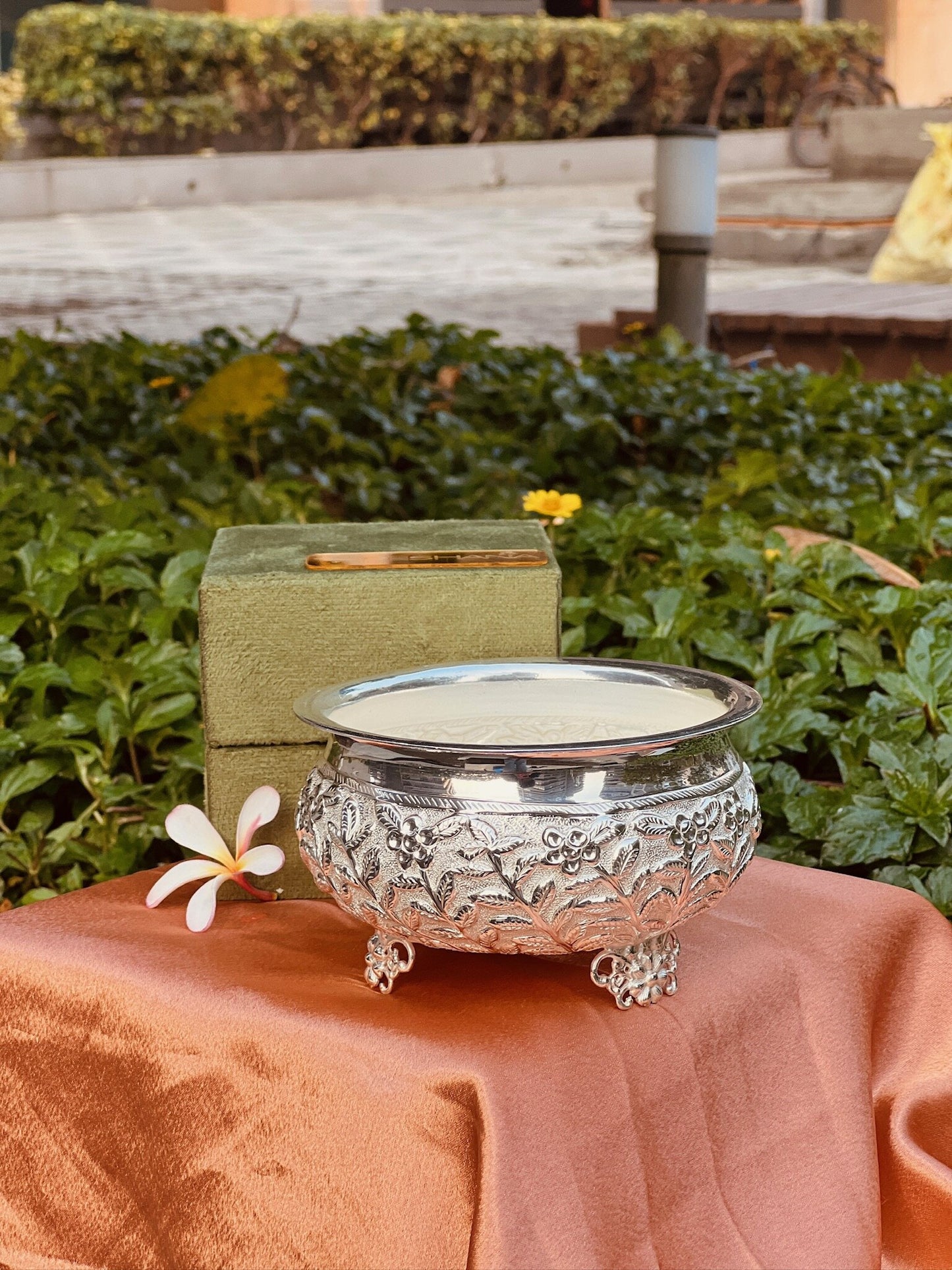 Silver Plated Handcrafted Jaipuri Bowl