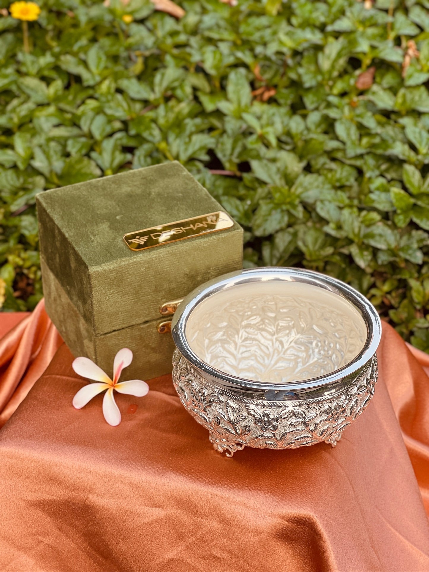 Silver Plated Handcrafted Jaipuri Bowl