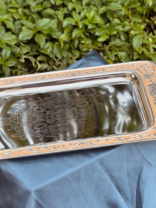 Enamel Serving Tray-Peach