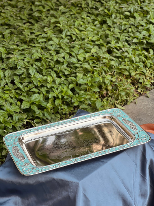 Enamel Serving Tray-Blue