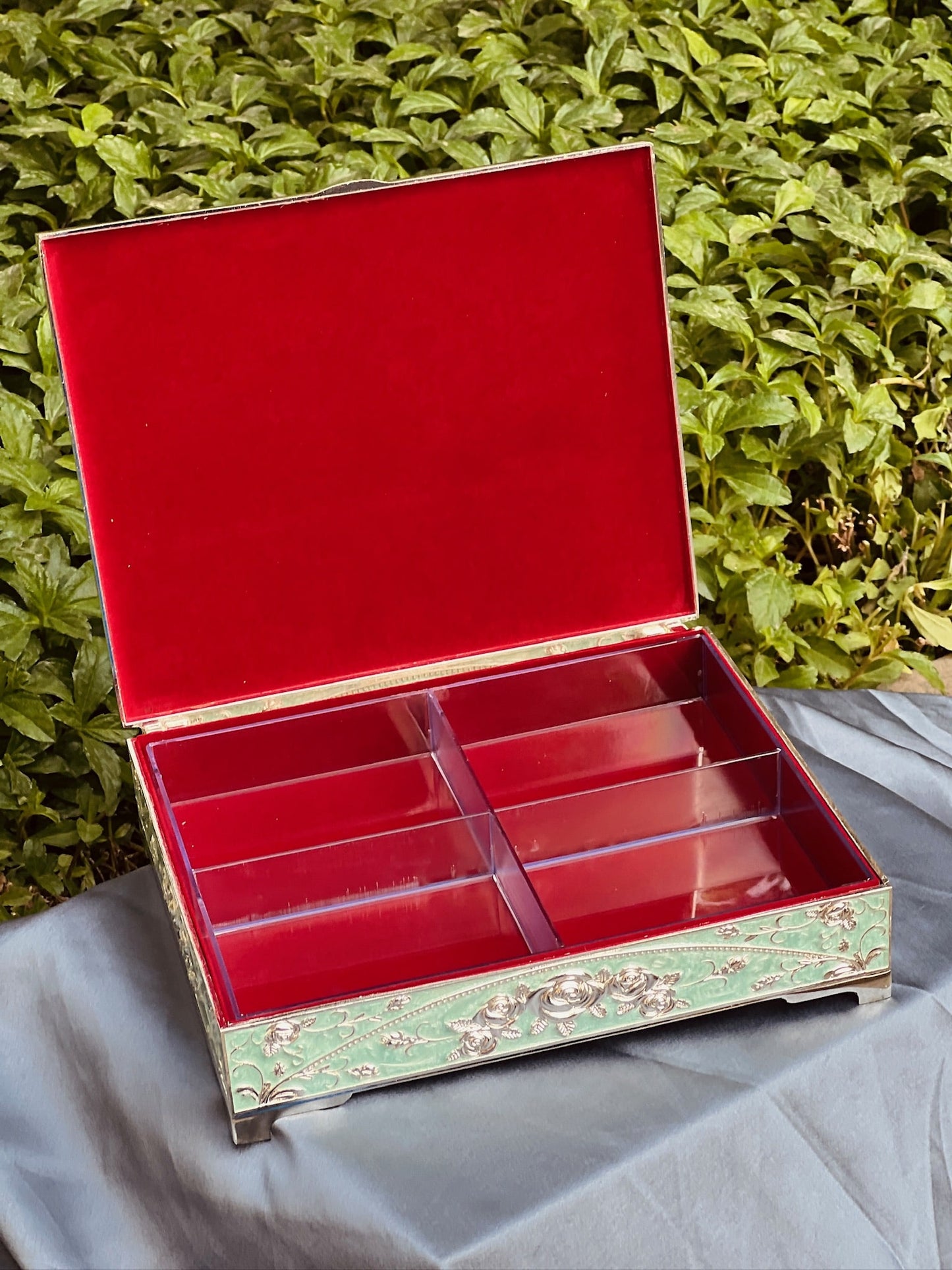 Premium Dry fruit cum Mukhwas Enamel Box-Blue
