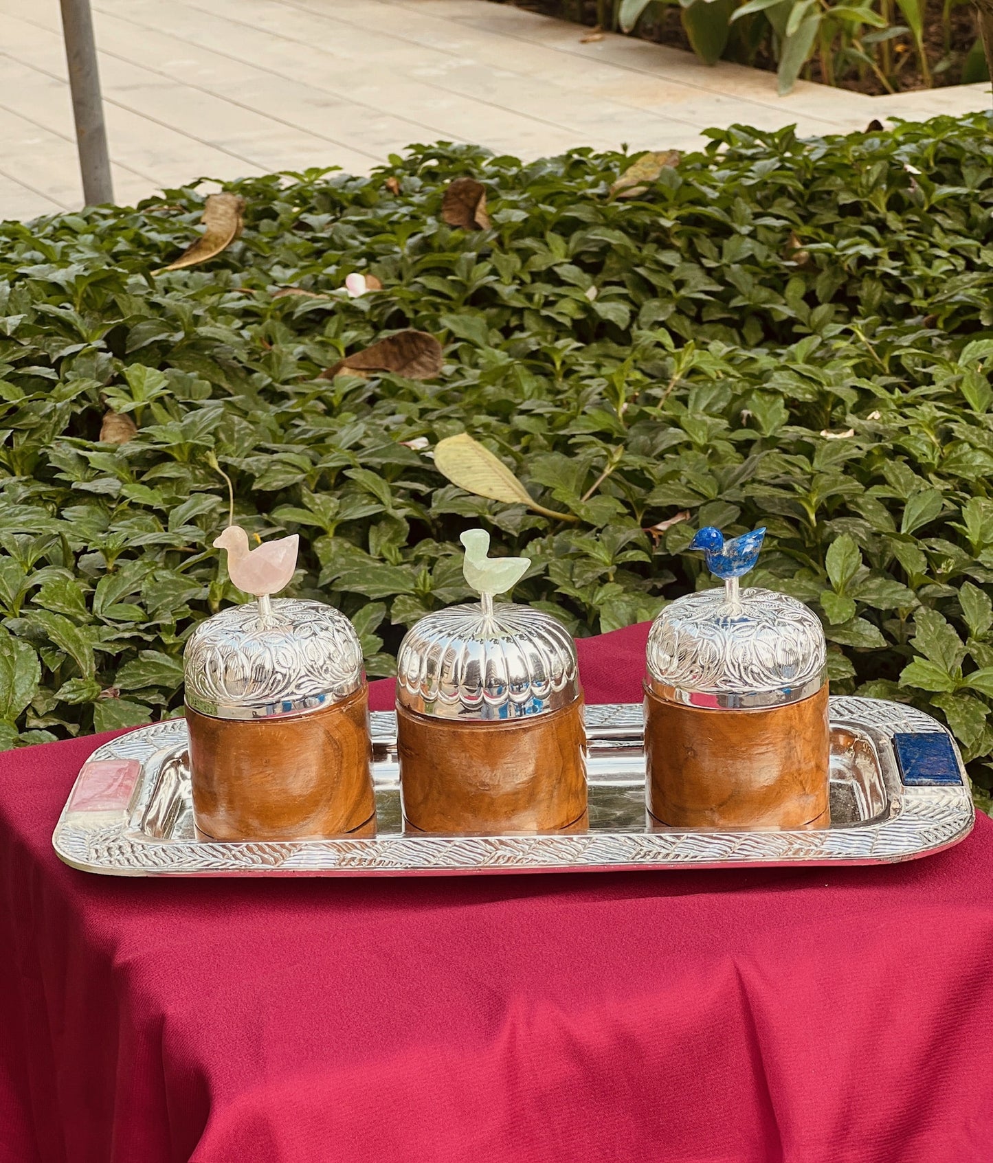 Set of Mukhas Bowls with Luxurious Tray