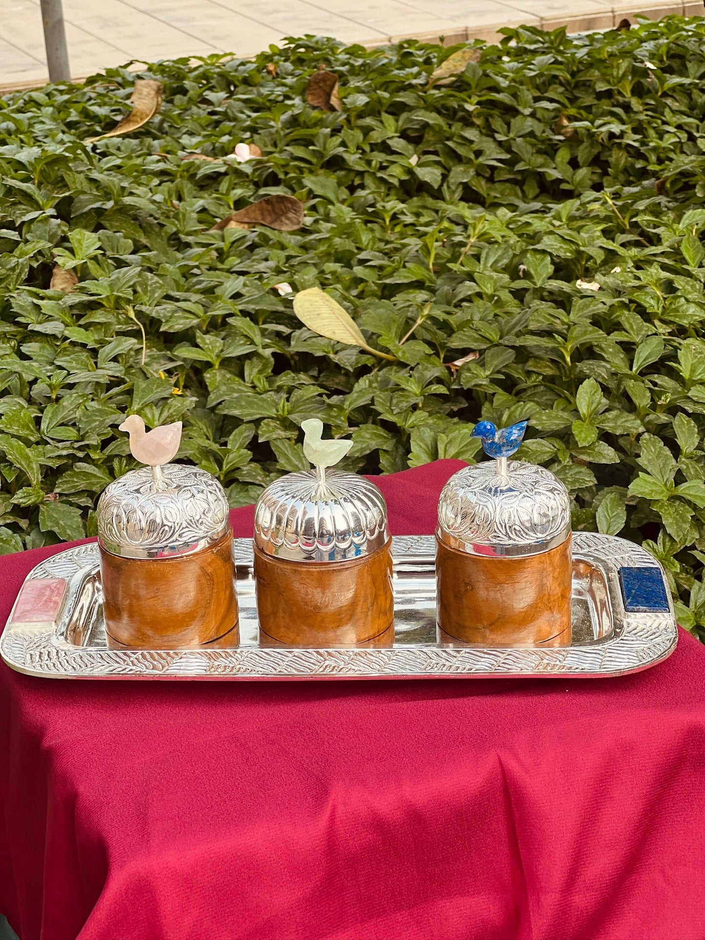 Set of Mukhas Bowls with Luxurious Tray