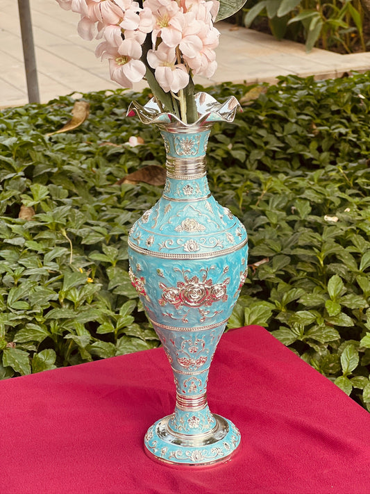 Enamel Blue Medium Vase